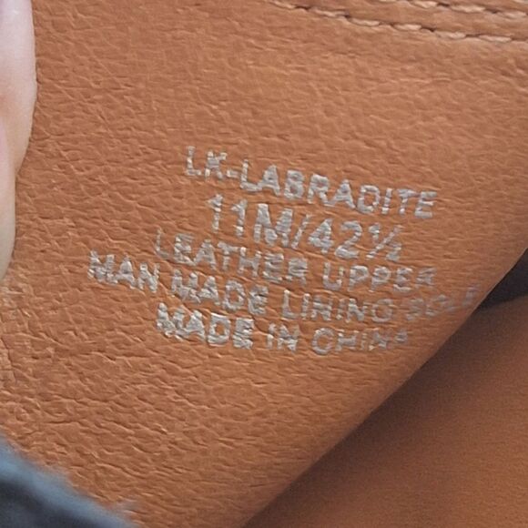 Lucky Brand Labradite Wedge Stack Heel Sandals Black Leather Snake Texture sz 11 - Picture 15 of 16